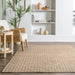 Jute Cotton Brick Area Rug Natural Design For Home Decor