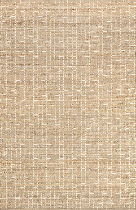 Jute Cotton Brick Area Rug Natural Design For Home Decor
