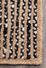 Jute Cotton Pinstripe Area Rug 150 cm Black