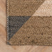 Jute Diamond Area Rug 90x150 cm Gold Handwoven Design