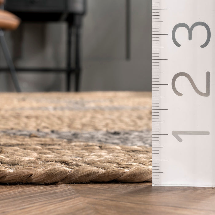 Jute Diamond Area Rug 90x150 cm Gold Handwoven Design