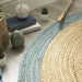 Jute Duck Egg Round Rug