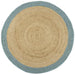 Jute Duck Egg Round Rug