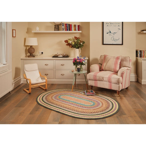 Jute Extra Colourful Oval Orange/Multicolour Rug