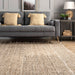 Jute Glen Check Rug 150x240 cm With Tassels Natural