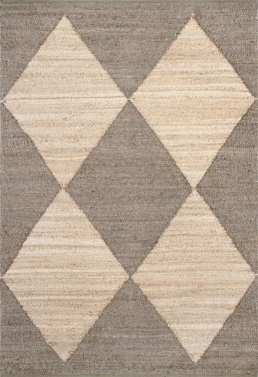 Jute Harlequin Trellis Area Rug 140x200 cm Grey