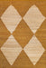 Jute Harlequin Trellis Area Rug 90 x 150 cm Gold