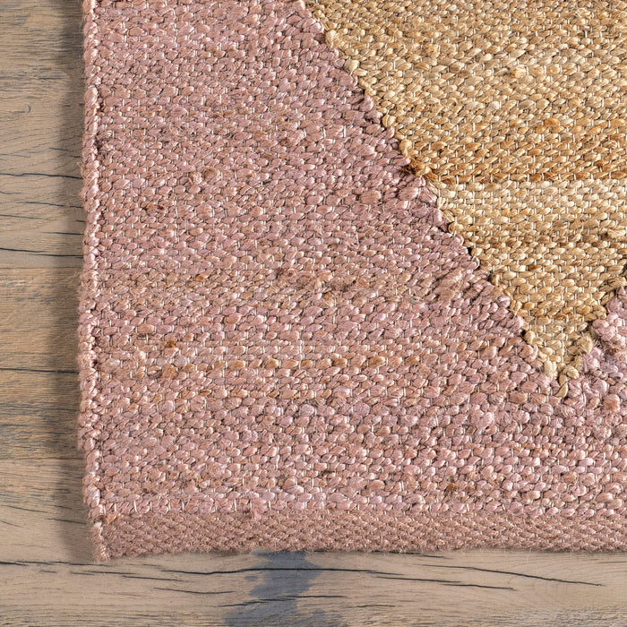 Jute Harlequin Trellis vloerkleed 90x150 cm roze