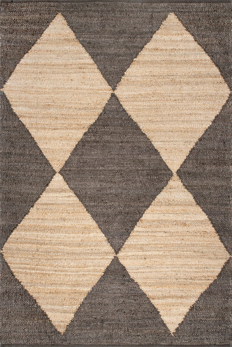 Jute Harlequin Trellis Carpet Black 160x230 cm