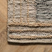 Jute Leather Area Rug 160cm Grey for Living Room