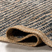 Jute Leather Basketweave Rug 120x180 cm Dark Grey