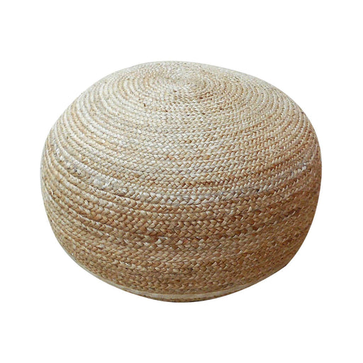 Jute puff håndvevd naturfiber sittealternativ