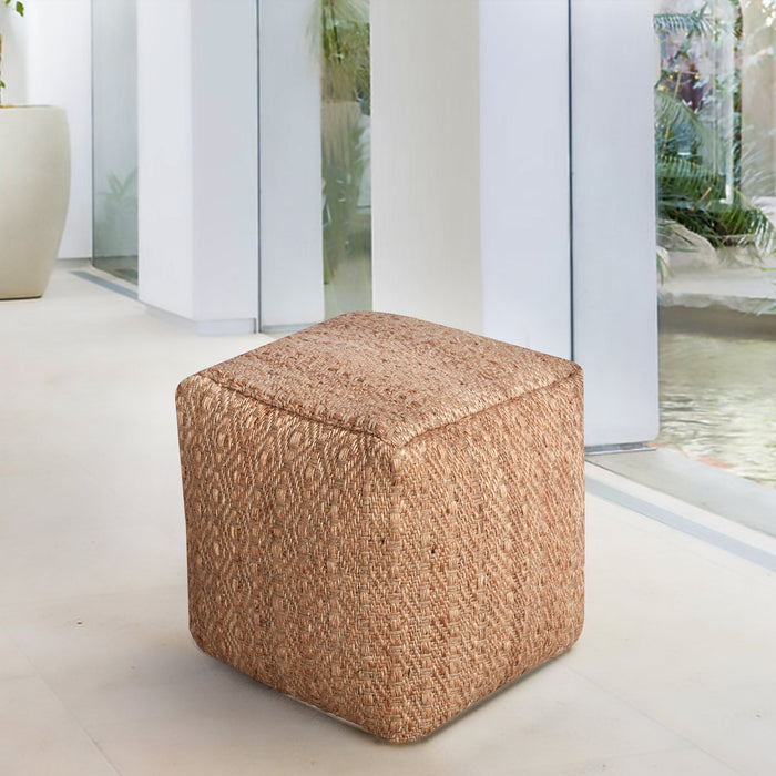 Jute Pouf Seating for Boho Home Decor