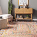 Jute Rainbow Area Rug 120 cm Ivory Color
