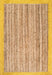 Jute Rug with Simple Border in Gold Color 150 cm
