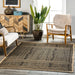Jute Striped Area Rug 120x180 cm Natural Fiber