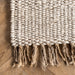 Jute Tassel Area Rug 100% Natural Fiber Off White 150x90 cm