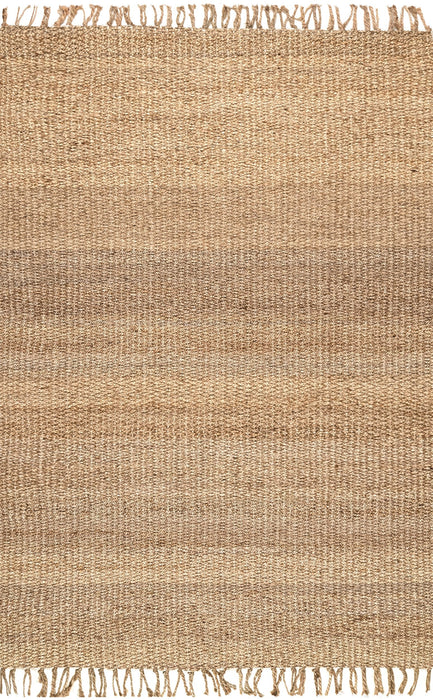 Jute Tassel Area Rug 100% Natural Fiber Tan 120x180 cm