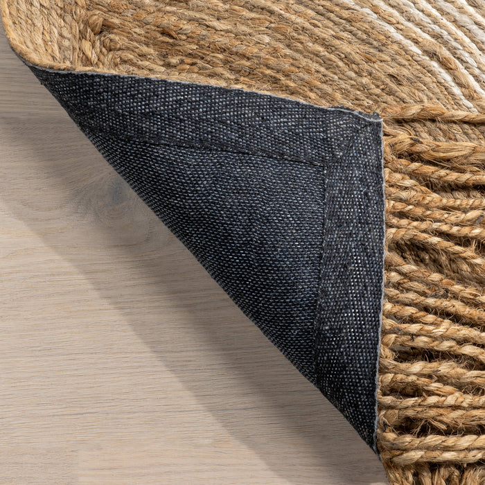 Jute Tasseled Area Rug 152cm Handwoven Natural Design