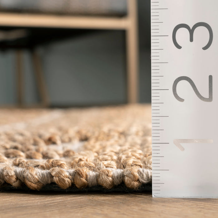 Jute Textured Area Rug 120x180 cm Natural Handmade Design