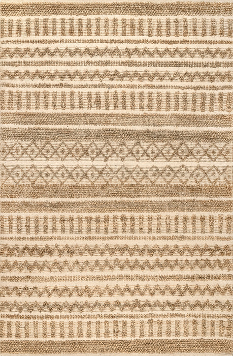 Jute Textured Area Rug 120x180 cm Natural Handmade Design