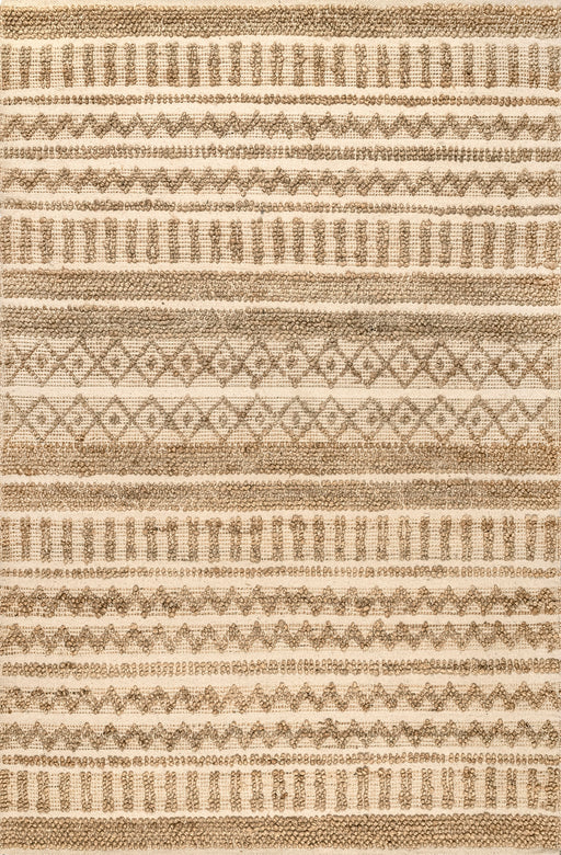 Jute Textured Area Rug 120x180 cm Natural Handmade Design