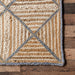 Jute Textured Geometric Rug 152 Cm Natural