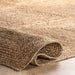 Jute Tiled Area Rug 152x244 cm Natural Fiber