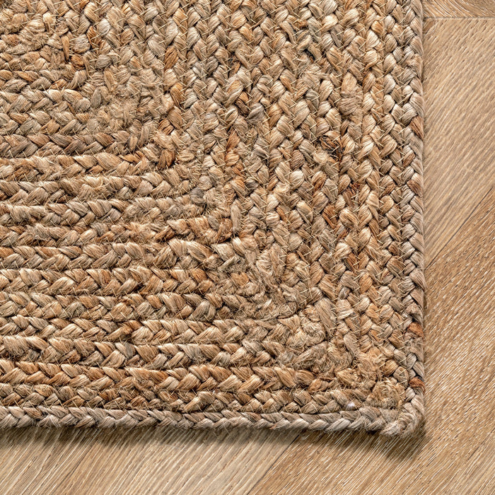 Jute Tiled Area Rug Natural Soft Texture 120x180 cm