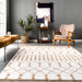 Jute Trellis Area Rug 120 cm x 180 cm Natural Design