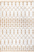 Jute Trellis Area Rug 120 cm x 180 cm Natural Design
