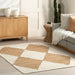 Jute Trellis Area Rug 120x180 Cm Ivory