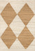 Jute Trellis Area Rug 120x180 Cm Ivory