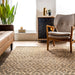 Jute Trellis Area Rug 120x180 cm Natural Finish