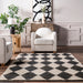 Jute Trellis Area Rug 140x200 cm Charcoal