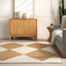 Jute Trellis Area Rug 150 cm Ivory