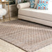 Jute Trellis Area Rug 150cm Brown