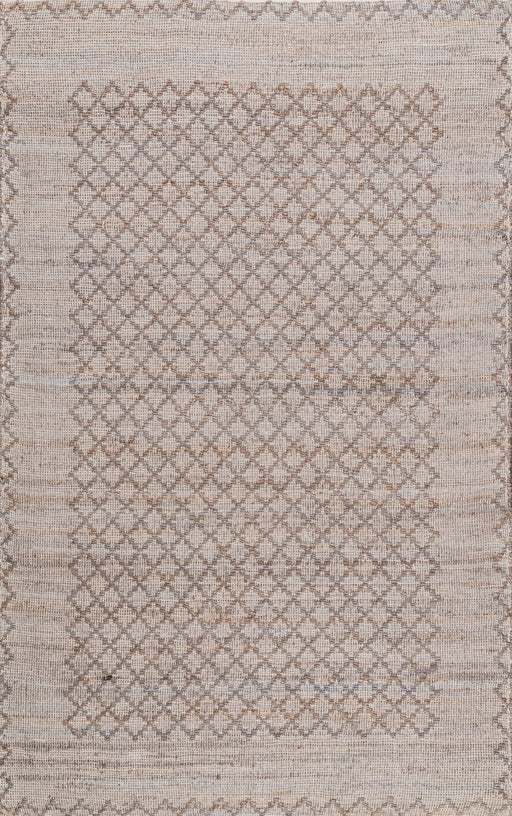 Jute Trellis Area Rug 150cm Brown