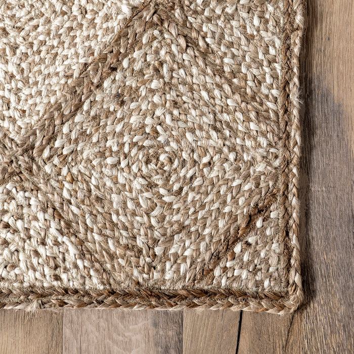 Jute Trellis Area Rug 160x230 cm Natural Design