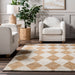 Jute Trellis Area Rug Natural Design for Home Decor