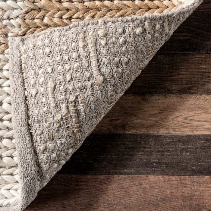 Jute Trellis Area Rug Natural Design for Home Decor