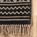 Jute Trellis Rug With Tassels 120 cm Black