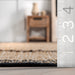 Jute Wool Area Rug 170x240 cm Natural Fiber Design