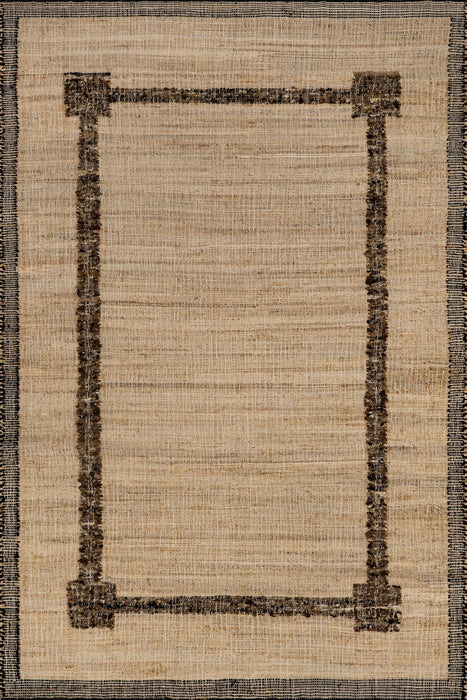 Jute Wool Area Rug 170x240 cm Natural Fiber Design