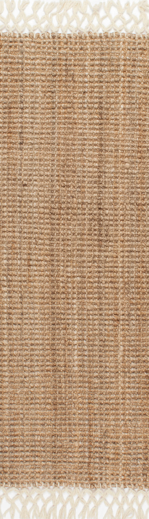 Jute Wool Fringe Area Rug Natural 90x150 cm