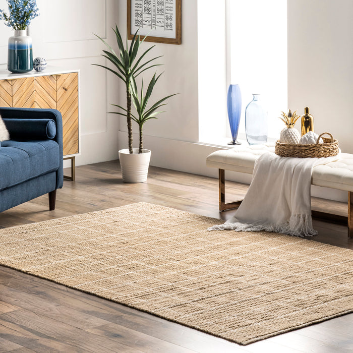 Jute Woven Tiled Area Rug 150x240 cm