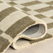 Kai Wool Checkerboard Rug in Olive Green