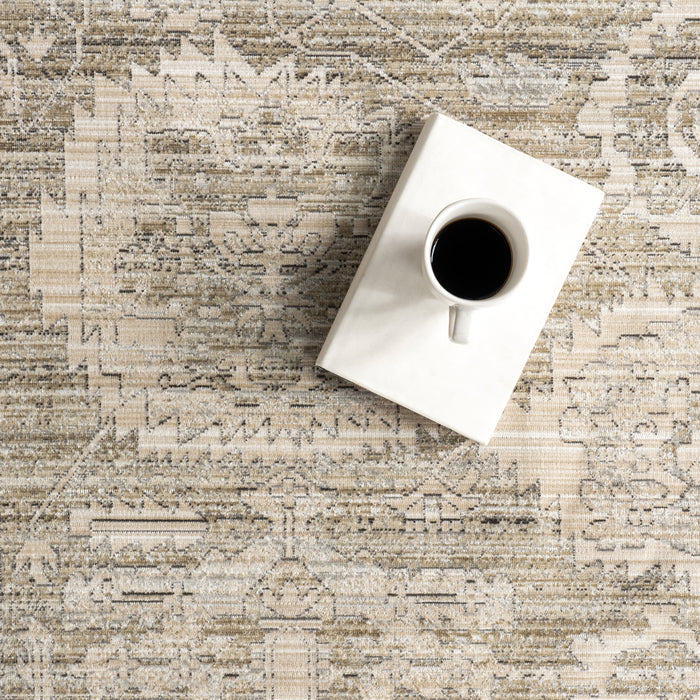 Kailani Washable Indoor Outdoor Area Rug Light Grey