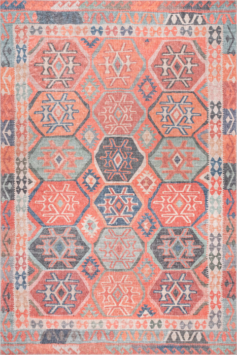 Kailyn Machine Washable Abstract Rug 140x200 cm Rust