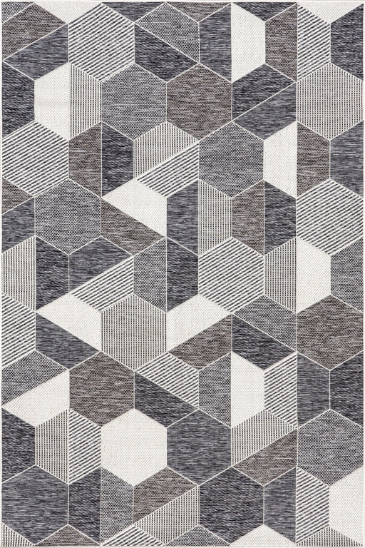 Kaleidoscope Area Rug for Indoor and Outdoor Use Grey 138x200 cm